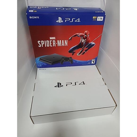 EMPTY BOX ONLY-From Playstation 4-PS4 Slim 1TB NO Console Spider-Man Bundle Box - Picture 1 of 10